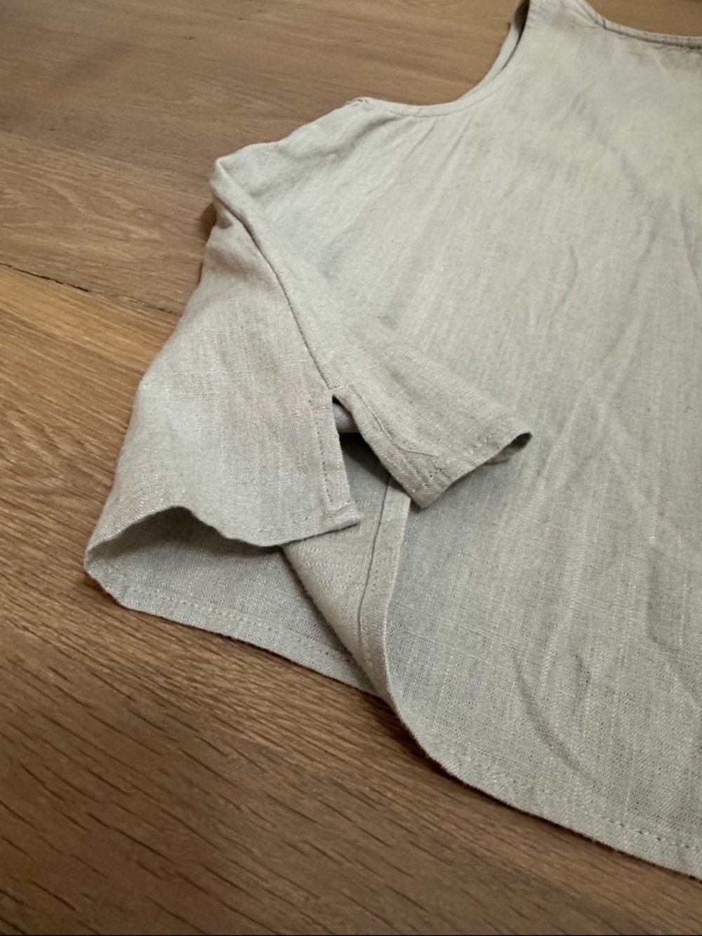 NWT Splendid Lara Split Neck Tank Linen Blend (Natural, XS) - Picture 8 of 9